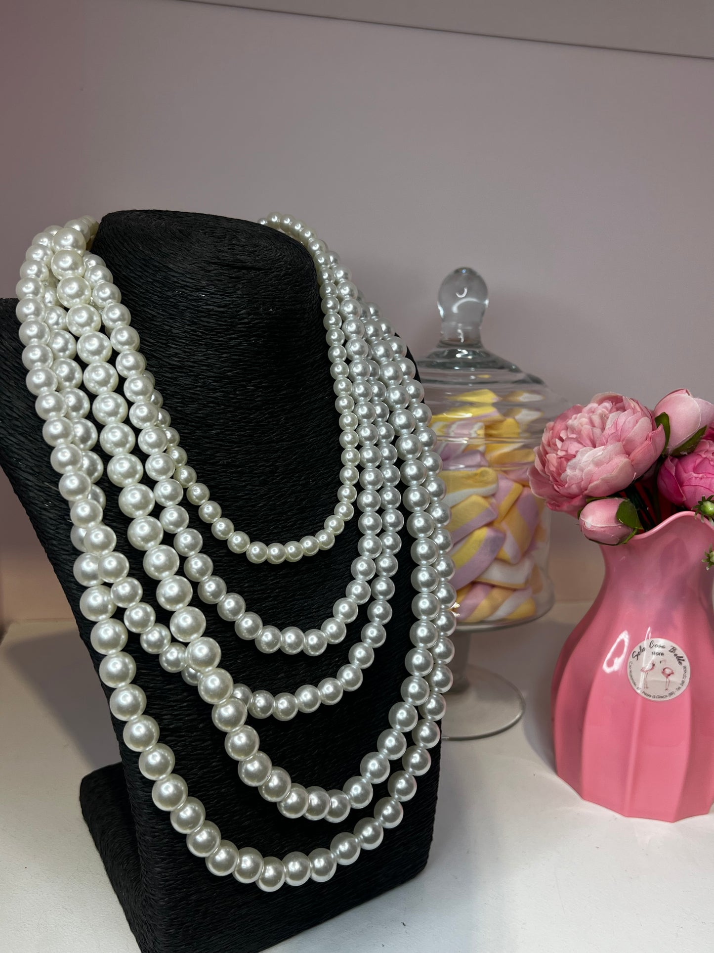 Collana Cascata Di perle