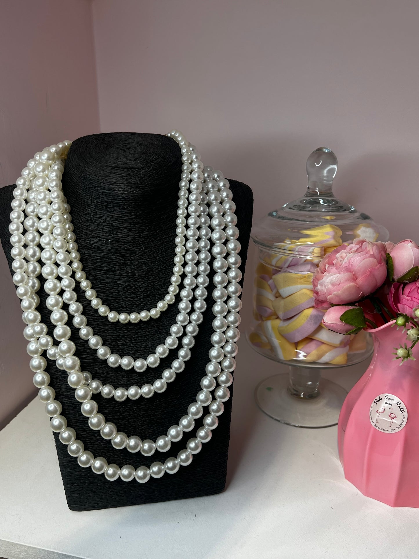 Collana Cascata Di perle